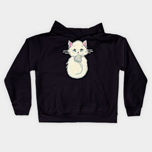 Cute Kitten Artwork Graphic Tee Kids Hoodie